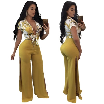 two piece flare pants set