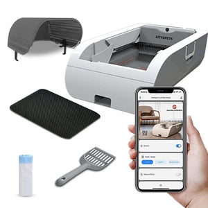 VOFORD  Intelligent APP Cat Litter Box - Automatic Cat Toilet Deodorization Electric Shoveling Cleaning Plug / Battery 10 Days Standby - SmartPet