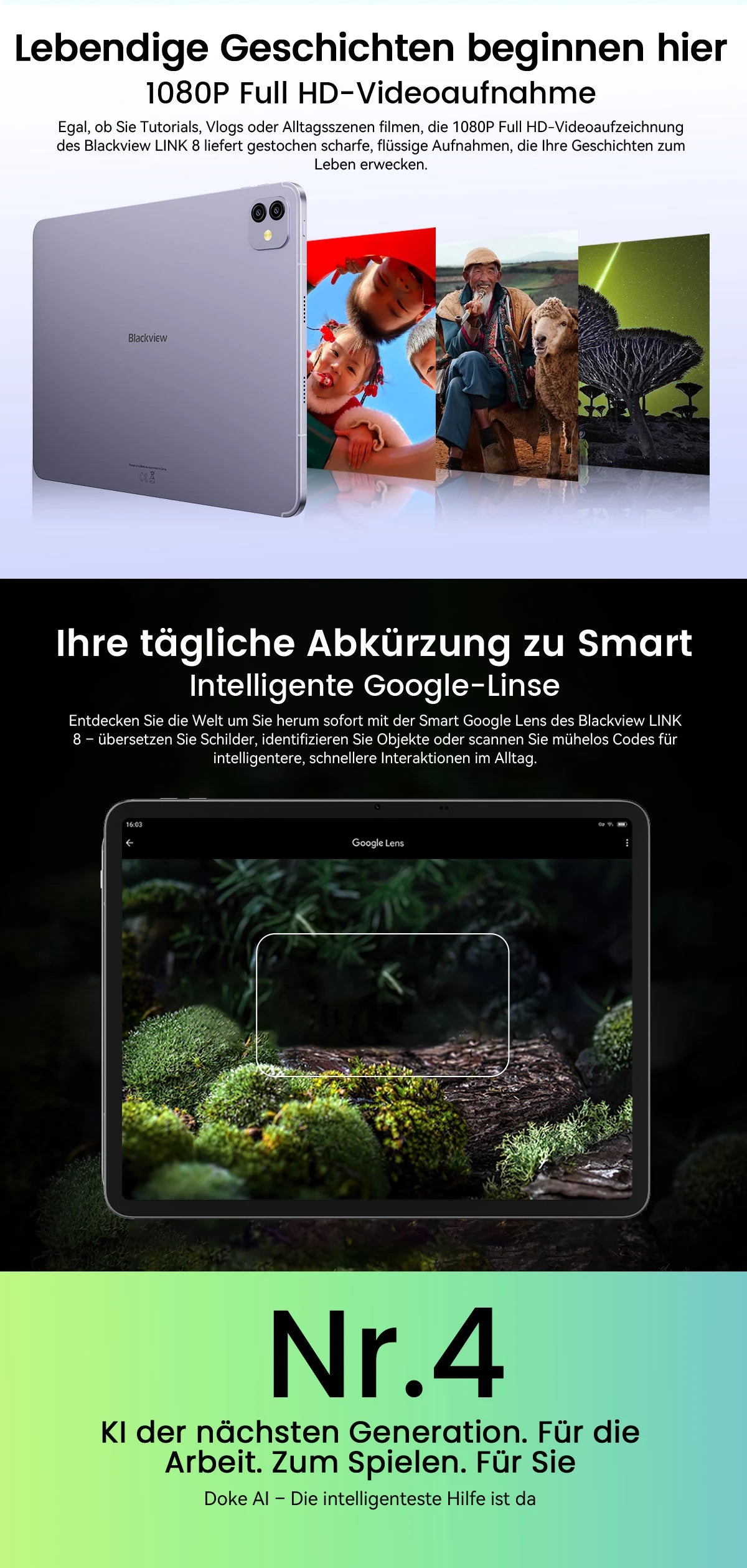 Blackview Link 8 mobile visual