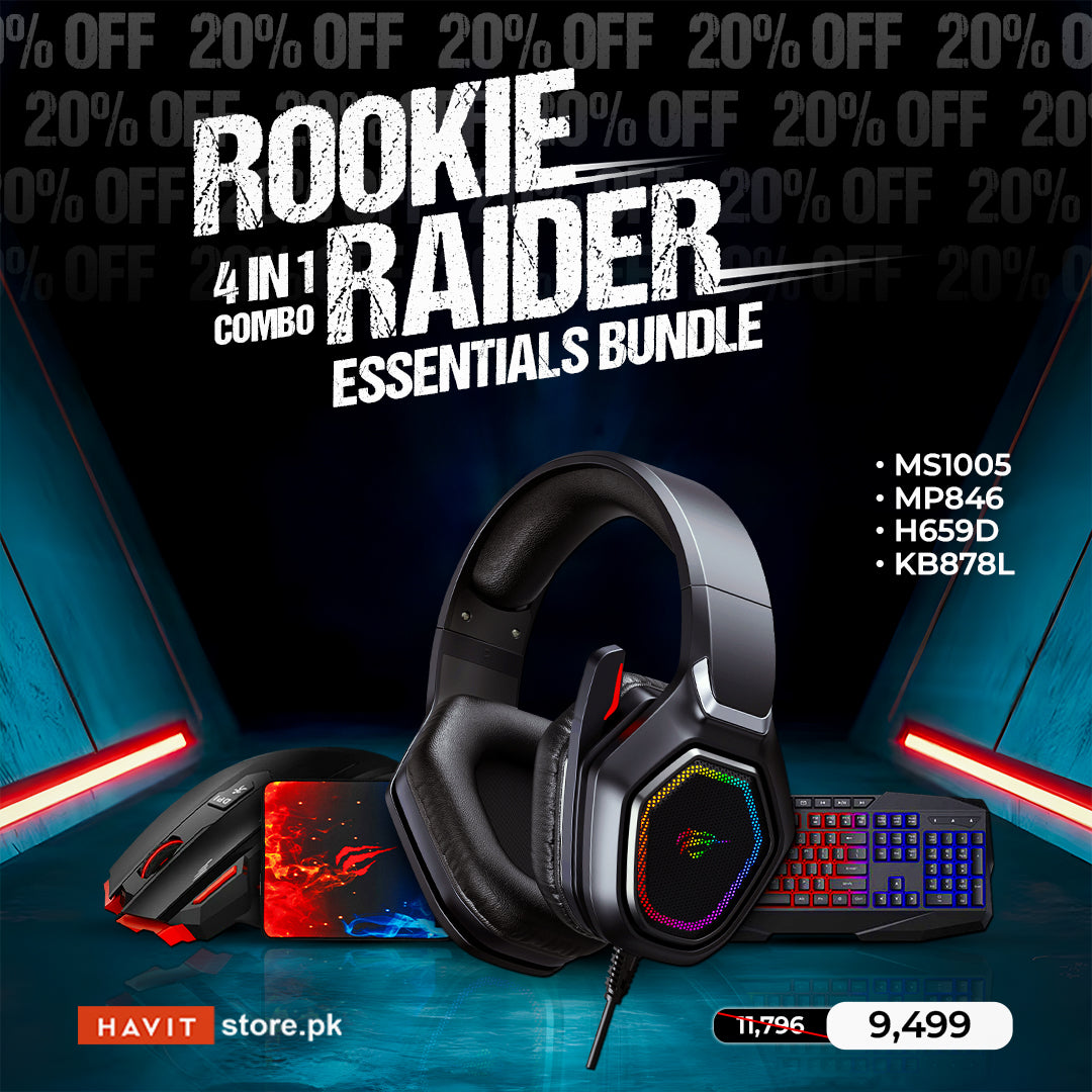 Havit Rookie Raider Essentials [ 4 IN 1 ] Bundle