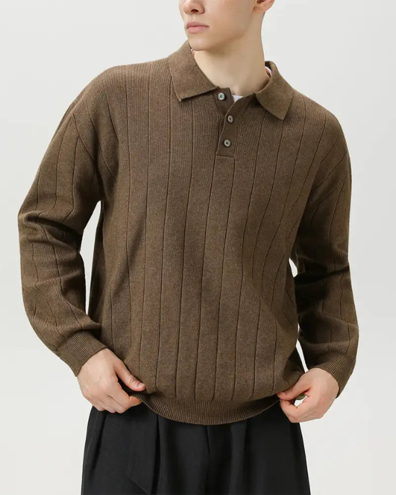Maron Knit Polo Color:Black it’s designed to layer effortlessly
