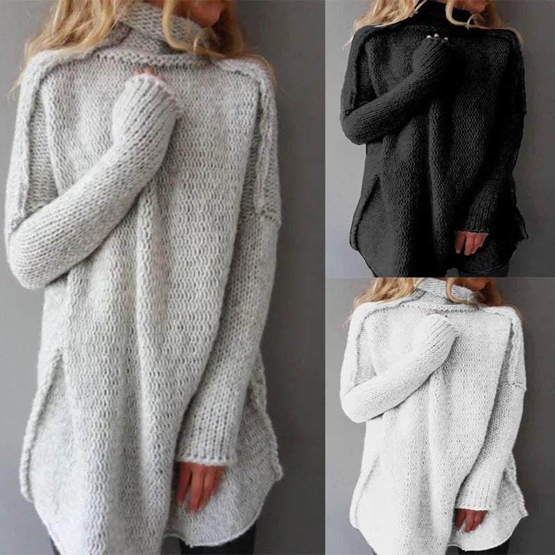 Women's Neat Knitted Turtleneck Sweater