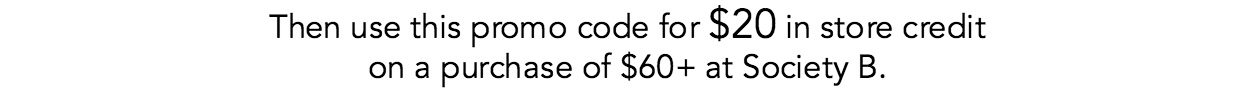 Gifts That Give To Charity // Spread the word, and get $20 store credit at Society B.