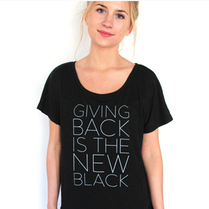 Giving Back Dolman T-Shirt // Vintage Black