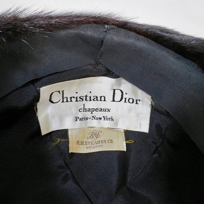 Vintage Dior Fur Hat - Christian Dior chapeaux Paris - New York – Duckwells