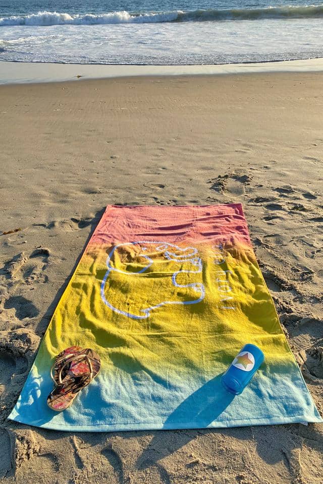 towel on beach