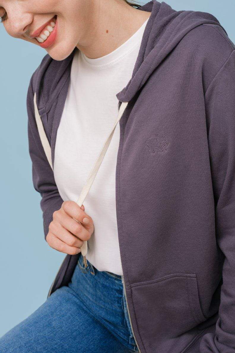 ivory ella zip up hoodie