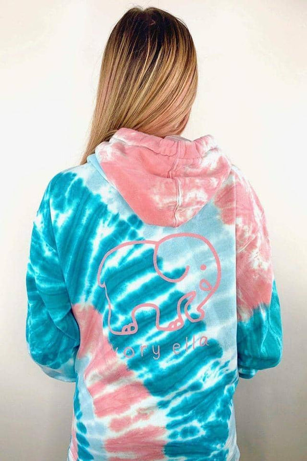 ivory ella rainbow tie dye hoodie