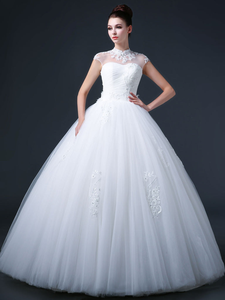 ball-gown-wedding-dress-with-mandarin-collar-and-keyhole-back-cc3008-jojo-shop