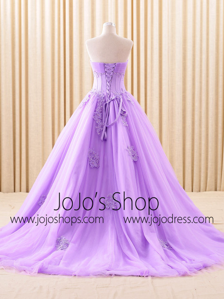 purple ball gown