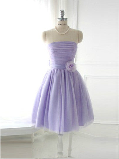 plum strapless dress