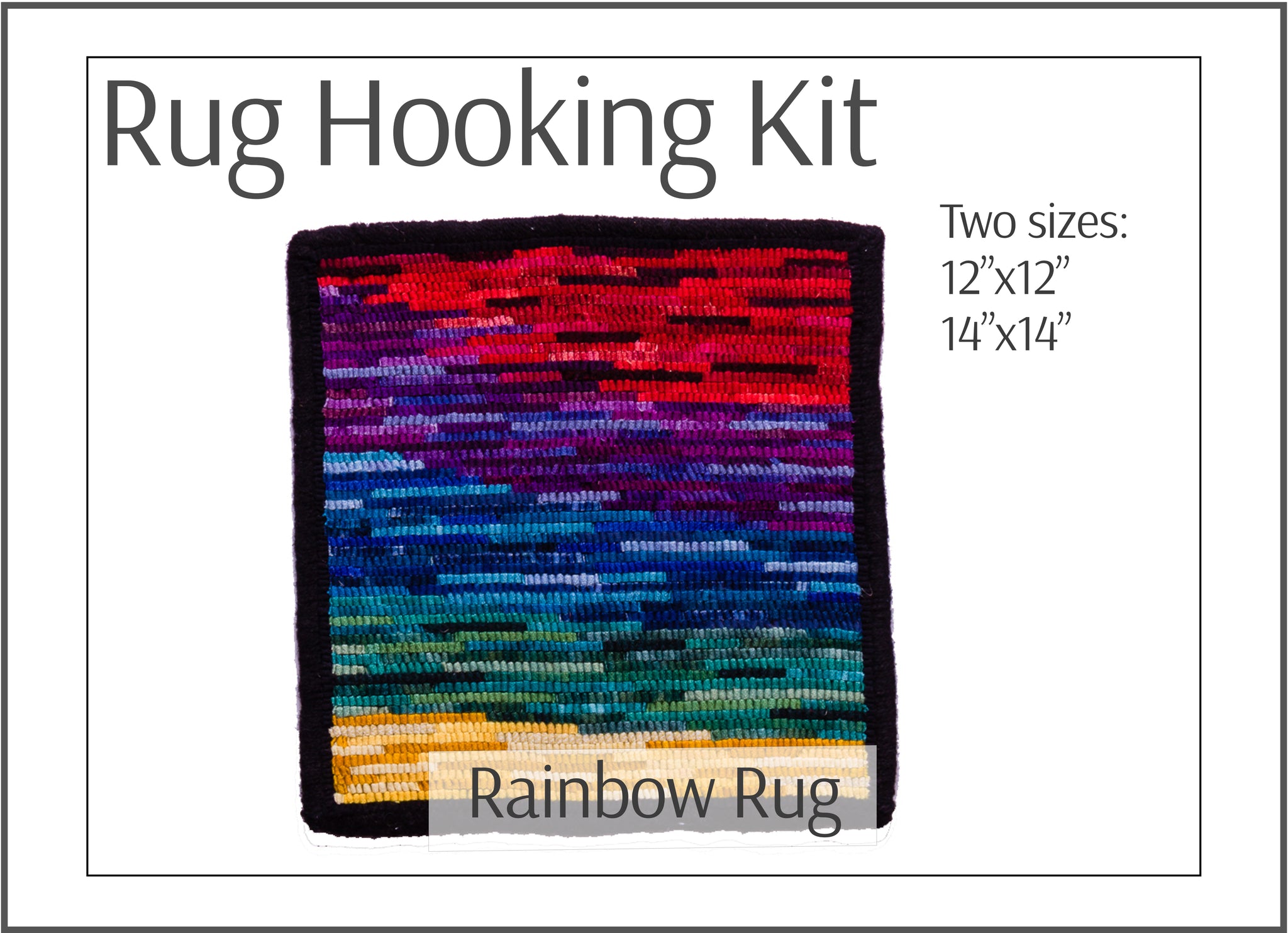 Rug Hooking Kit: Rainbow Coaster - Loopy Wool Supply