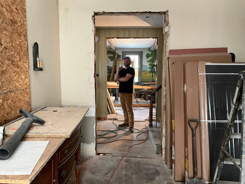 Tavern owner, Matt Noble signs off on the accessible wider doorways downstairs.