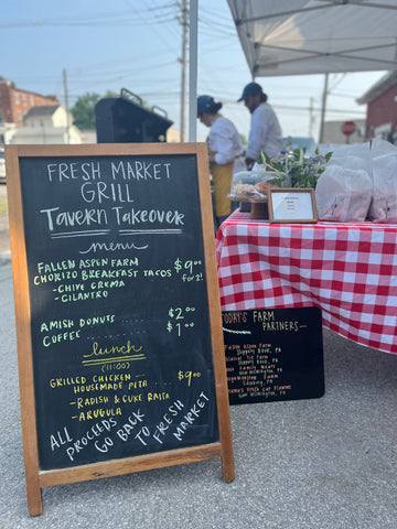 The Tavern took-over the Fresh Market Grill at New Wilmington, Pa’s farmers’ market.