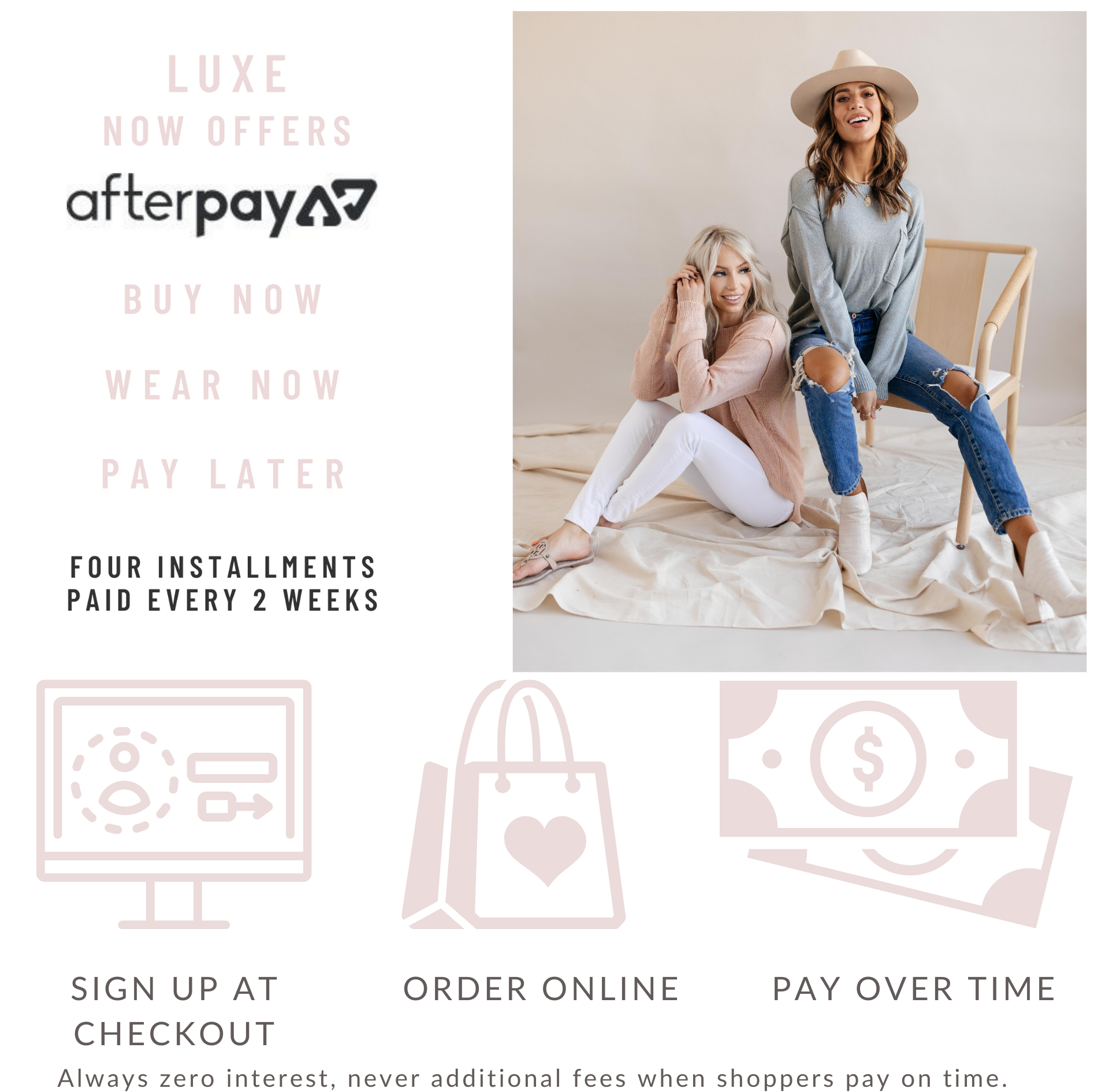 Buy Today with Afterpay on Luxe Purses