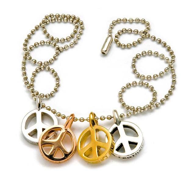 Single Peace Sign Charm - Bill Wall Leather