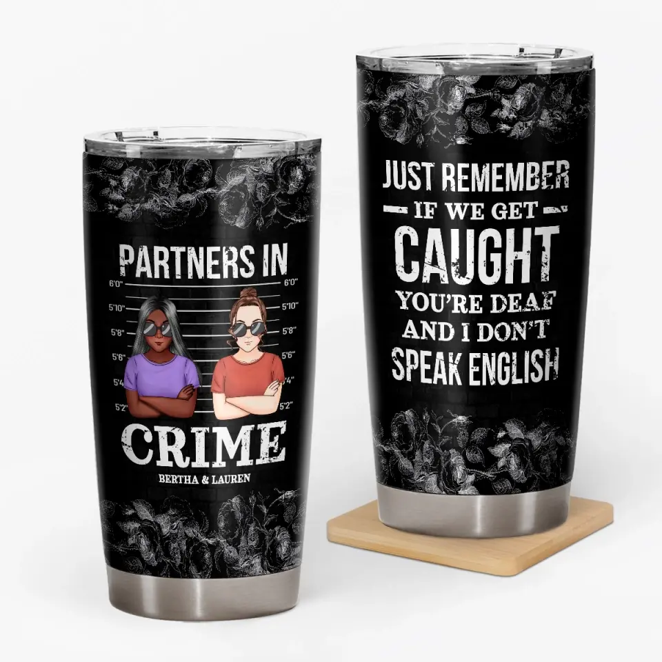 Partner In Crime - Personalized 20 oz Tumbler