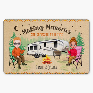 Making Memories One Campsite At A Time - Personalized Doormat - Prints Avenue