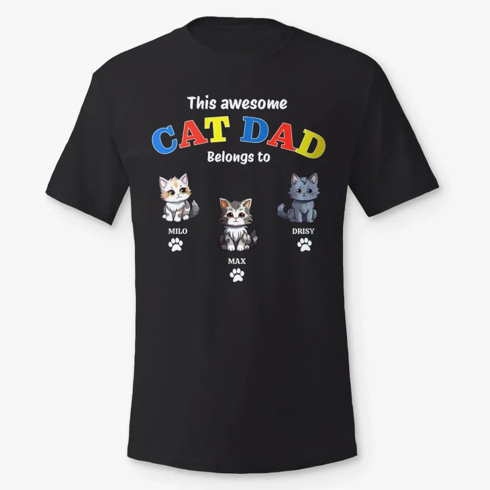 Cat Dad - Personalized T-Shirt