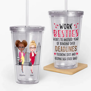 Work Bestie - Custom Acrylic Cup - Prints Avenue