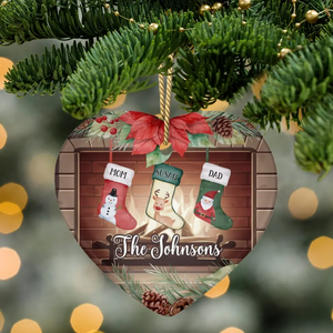 Christmas Socks - Personalized Ornament - Prints Avenue