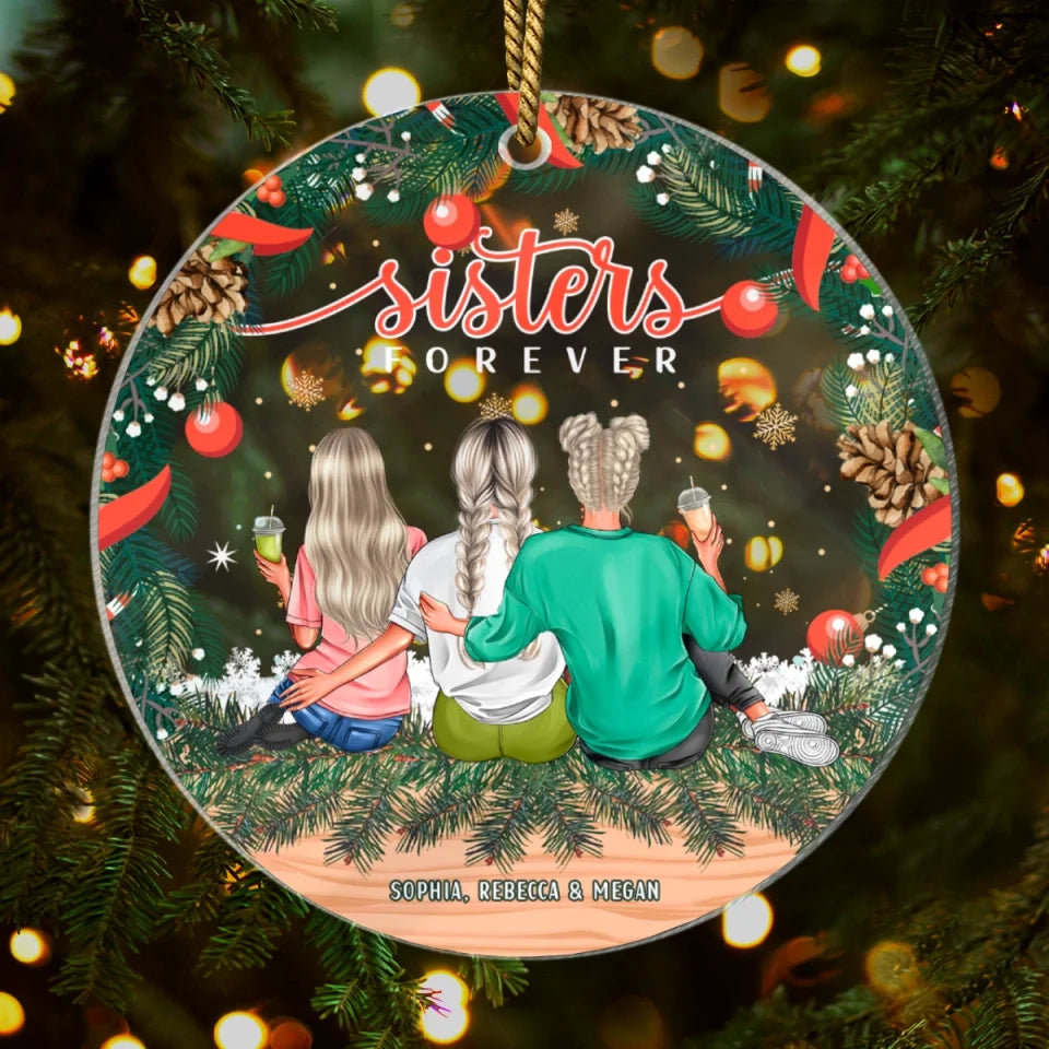 Sisters Forever - Personalized Ornament