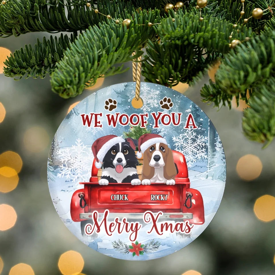 We Woof You A Merry Christmas - Personalized Ornament