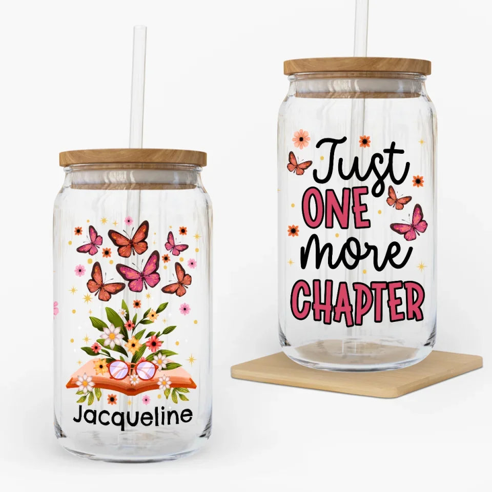 One More Chapter - Personalized Glass Tumbler