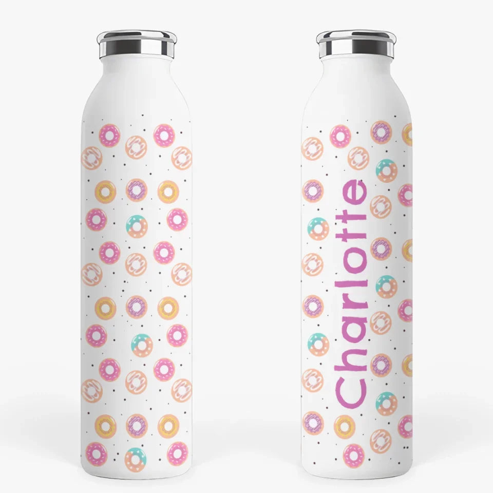 I Love Donuts - Personalized Water Bottle