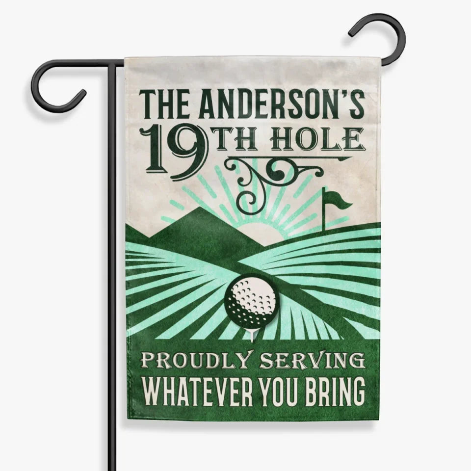19th Hole - Personalized Garden Flag