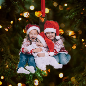 Custom Photo Ornament Happy Kids - Personalized Ornament - Prints Avenue