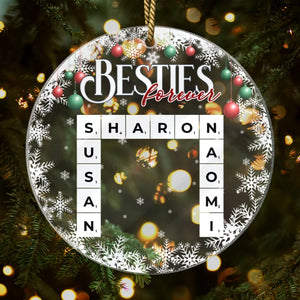 Scrabble Besties Forever - Personalized Ornament - Prints Avenue