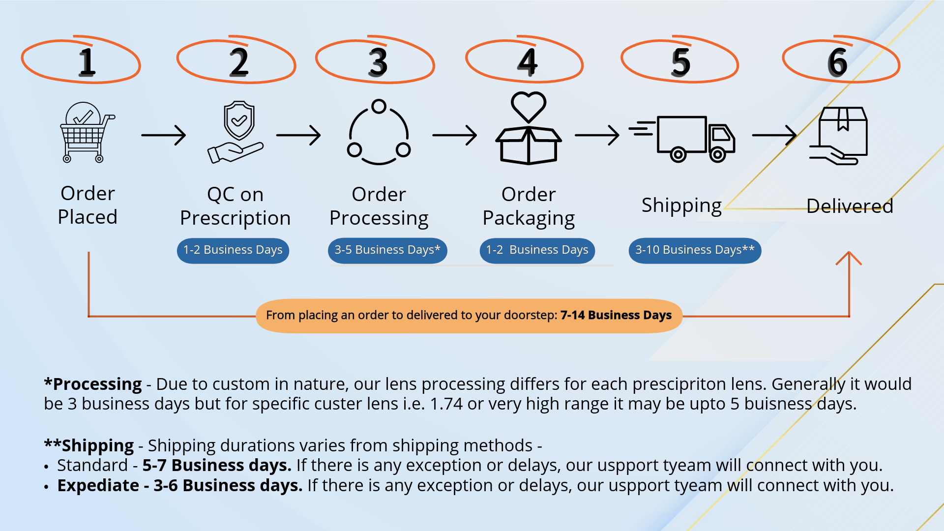 VivGlasses Shipping & Delivery Process