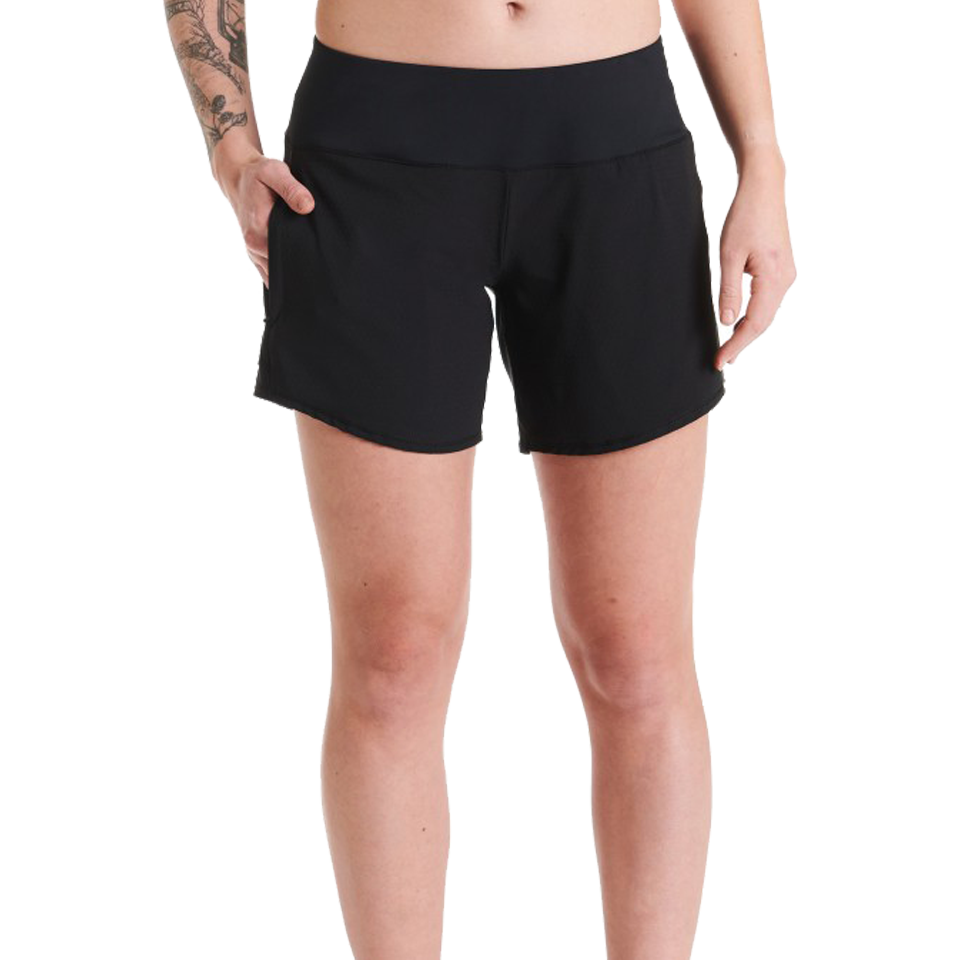 Oiselle Women's Long Roga Short Black - Play Stores Inc