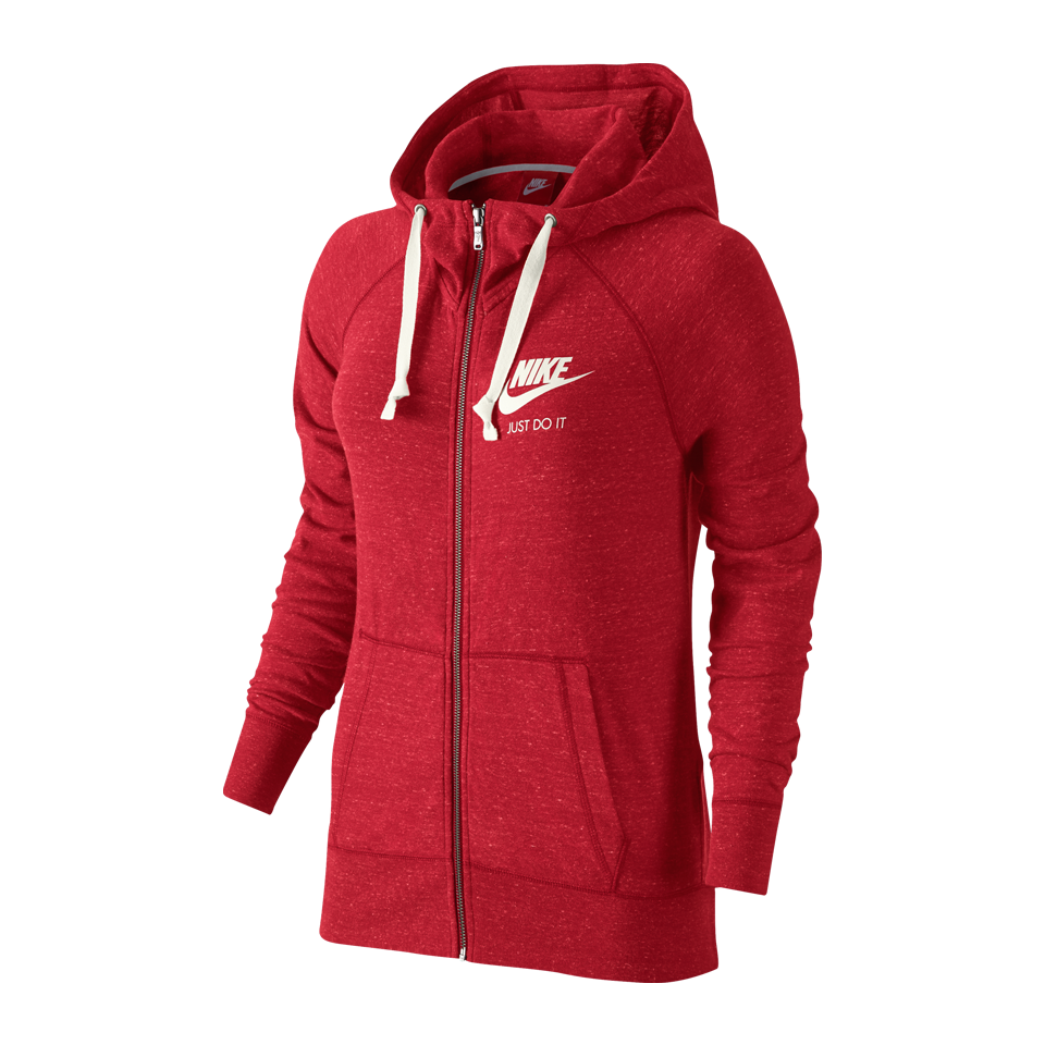 nike full zip hoodie red