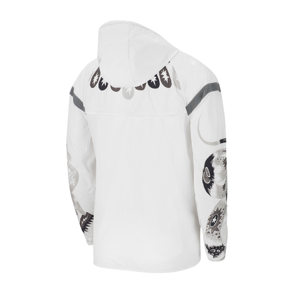 nike running wild run jacket in white