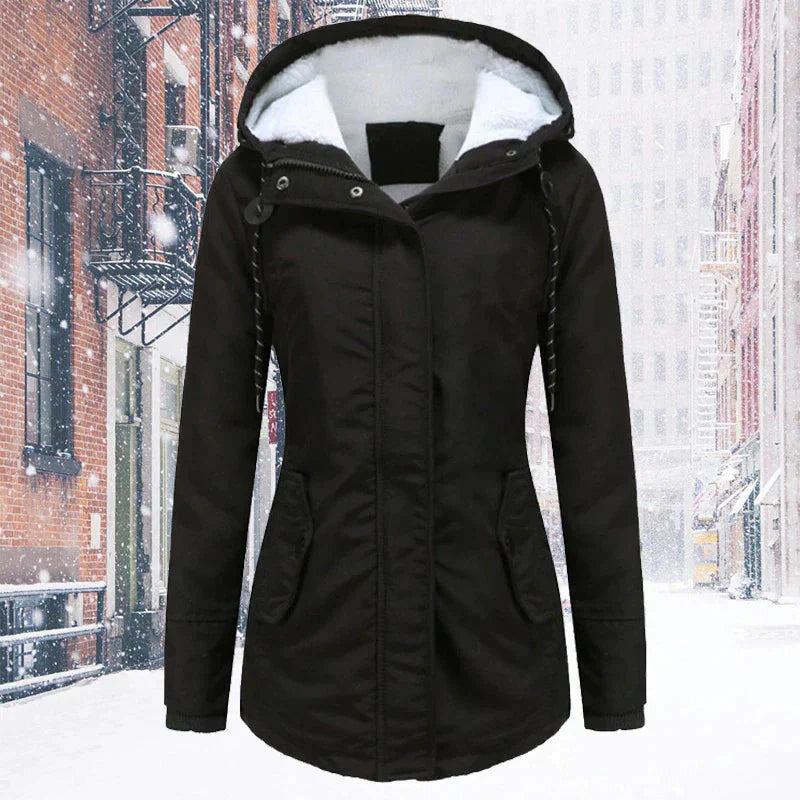 Product Image for Deutsche Mode Trends | Kapuze | Reißverschluss | Winterjacke | Damenjacke, Schwarz / XL