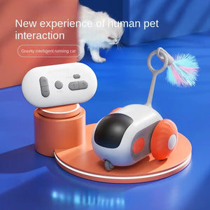 Intelligent sports car remote control electric cat toys self hi boredom boredom mice teaser cat stick cat pet - Pawsh Pets 