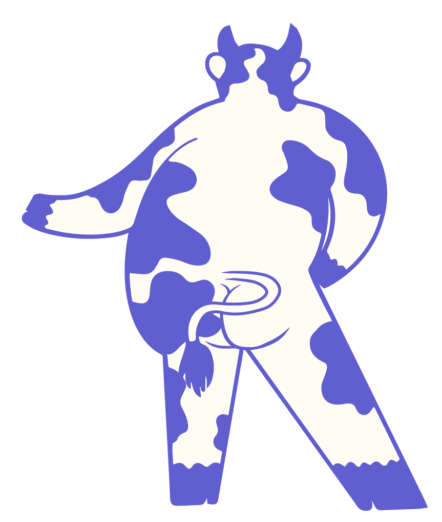 A cow dancing