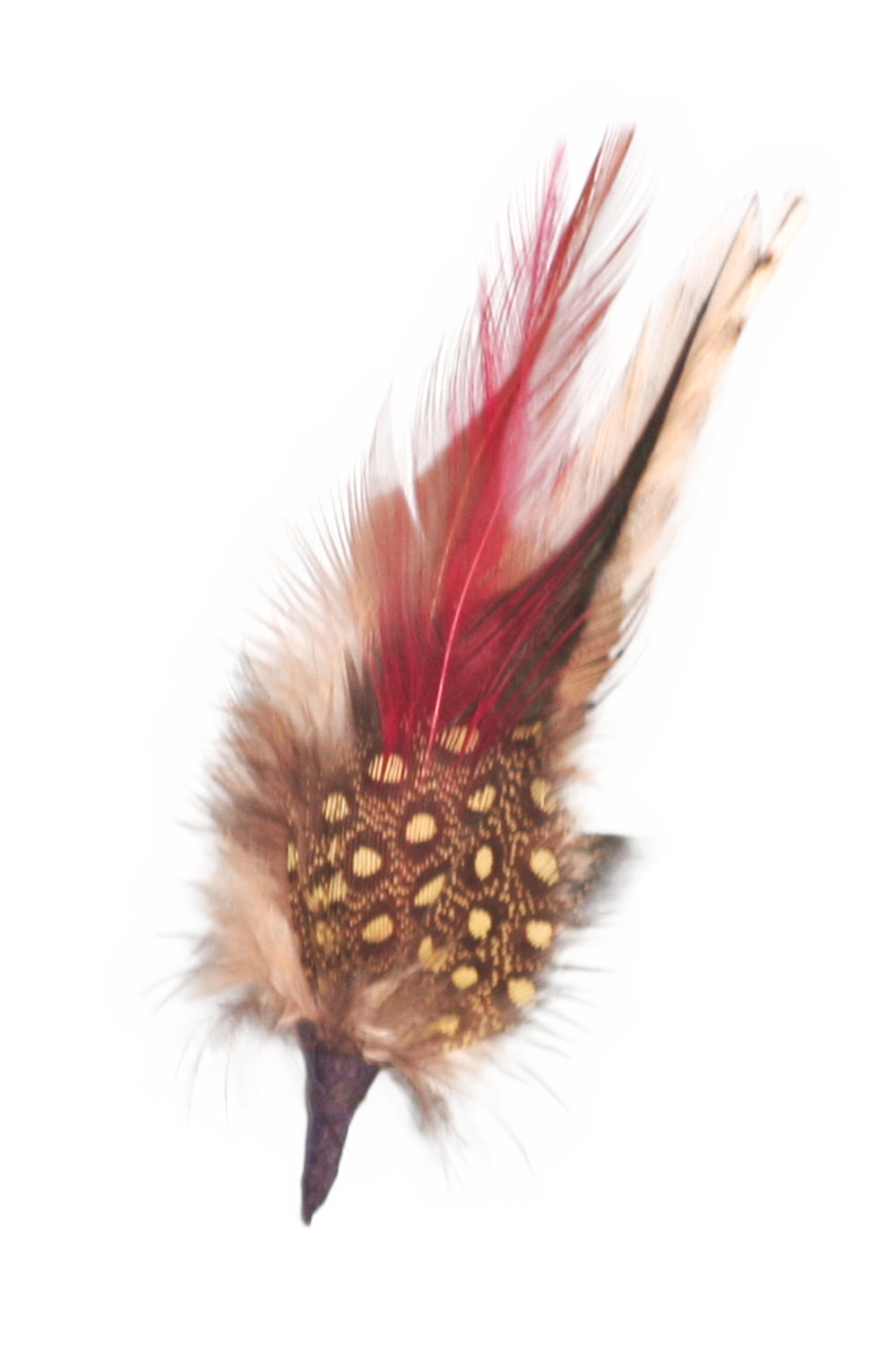 German Hat Single Feather Decor White/Brown