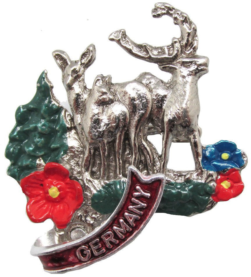 Alpine Stags Deluxe Collectible German Hat Pin