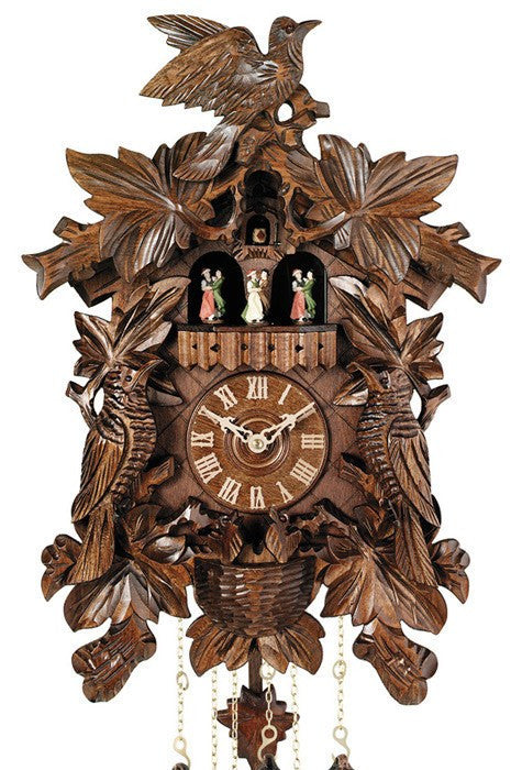 Seven Leaves Three Birds and Nest One Day Musical German Cuckoo Clock ...