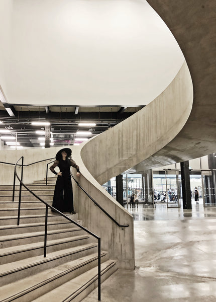 Yuan Li London millinery art and fashion big brim hat at Olafur Eliasson exhibition Tate modern London 