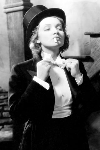 Dress like Marlene Dietrich AW19 Women's Tailoring Suit Trend Modern Dandism Female Dandy Feminism and YUAN LI LONDON Millinery fedora Hat 