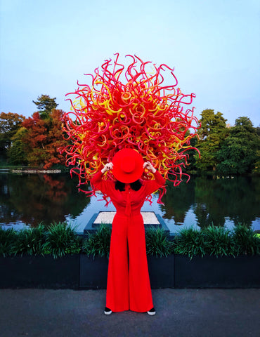 Art and Fashion 3 YUAN LI LONDON Millinery at Chihuly Kew Garden Exhibition