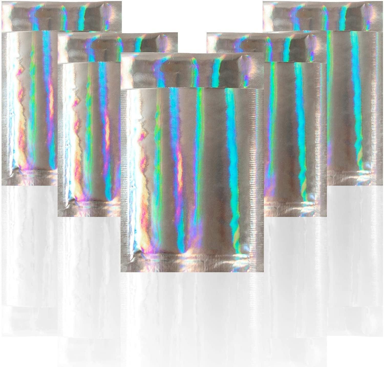 500 Pack Bubble Mailers 4 x 7 Padded Envelopes 4x7 Hologram Cushion