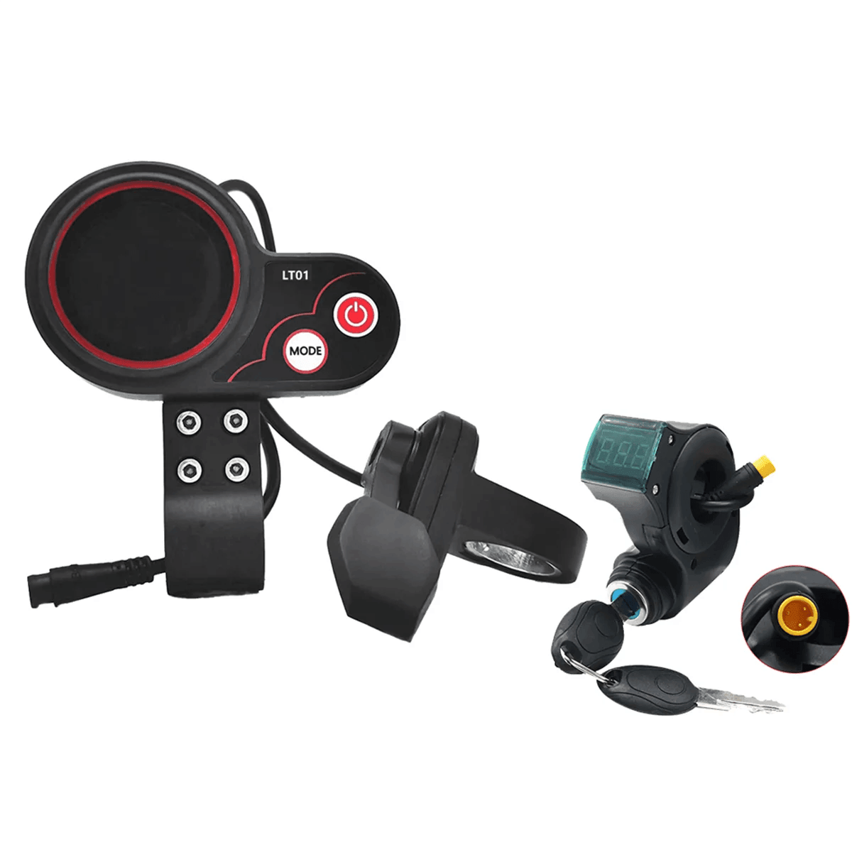 LT01 Display Thumb Throttle+6PIN Ignition Lock Key for Kaabo Mantis