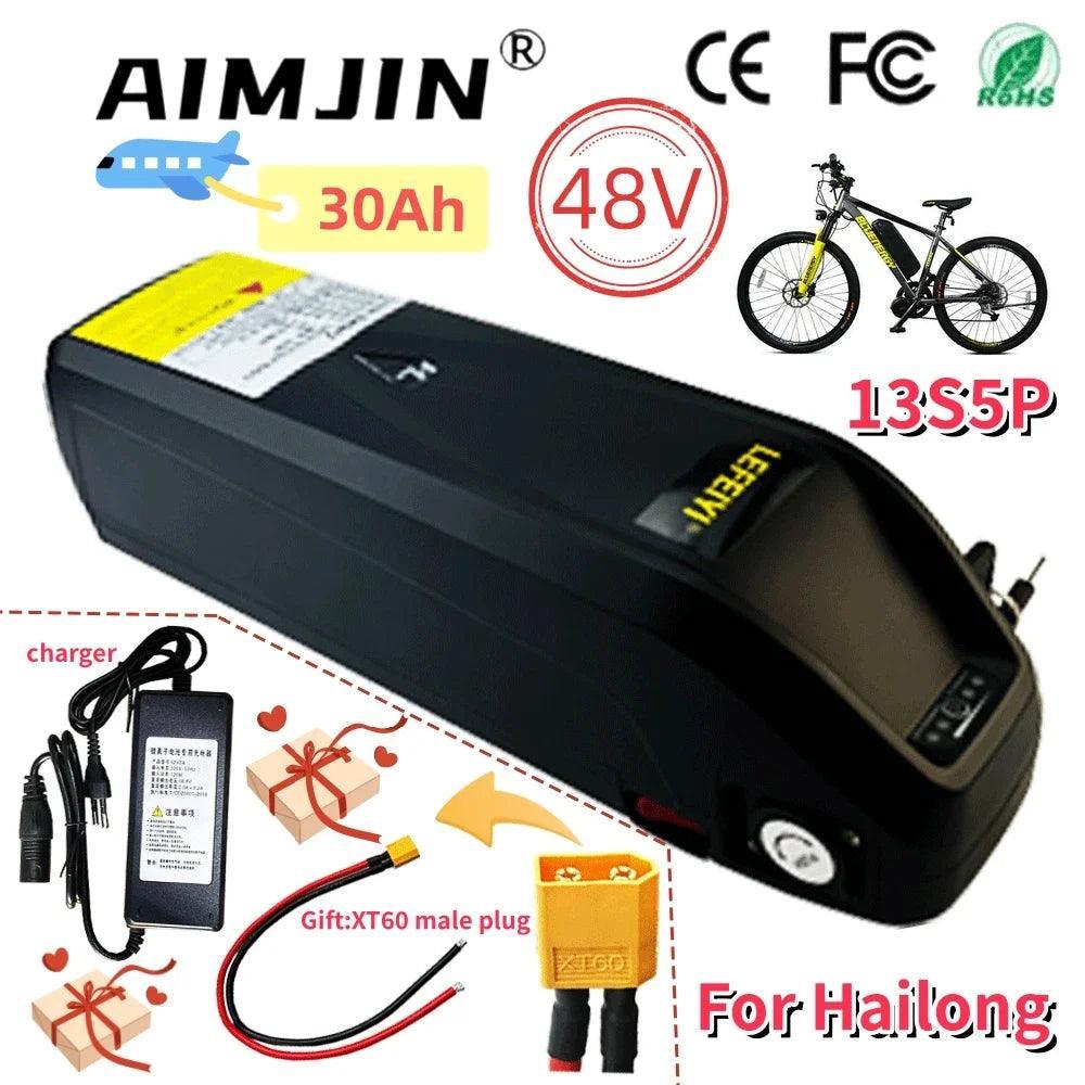 48V 30000mAh Ebike Battery For Hailong Bafang Battery 30ah 750W