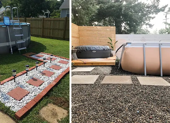 diy pool path