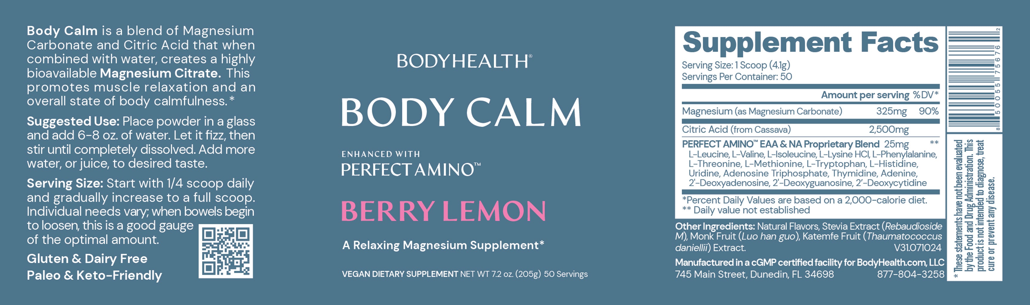 Body Calm Label